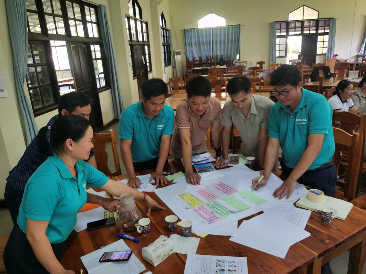 Group activity on the 6 main qualities of a good mentor, Luang Namtha TTC